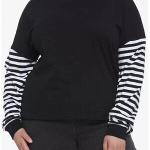 Black & White Stripe Girls Long-Sleeve T-Shirt